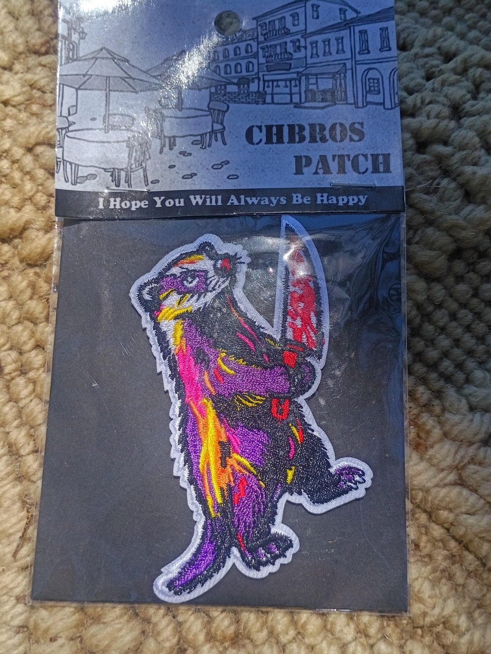 CHBROS Patch Colorful Ferret/Iguana Embroidered Iron-On Patch